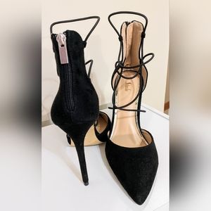 SHEIN SXY Women Minimalist Point Toe Stiletto Heeled Pumps, Black Ankle …